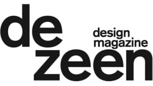Dezeen logo on a white background